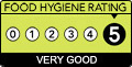 Food Hygiene Rating Score 5 stars